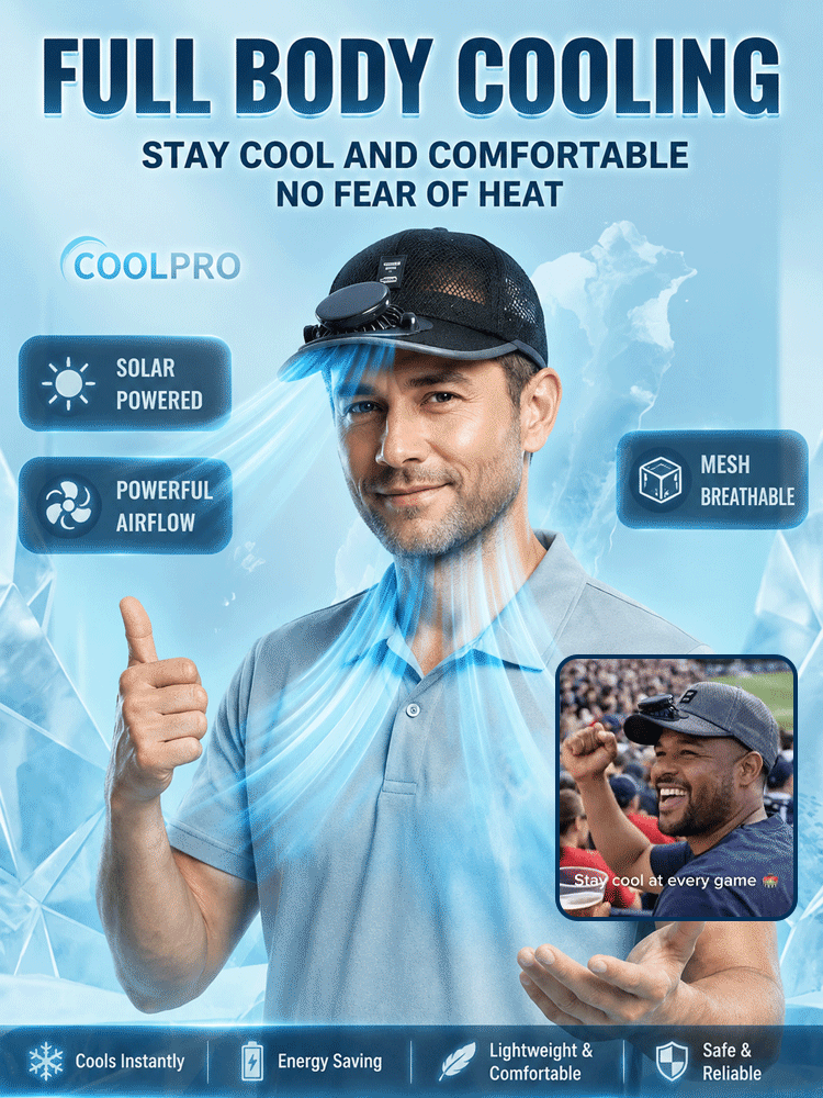 [Cool and Breathable] Mesh Breathable Solar Fan Hat