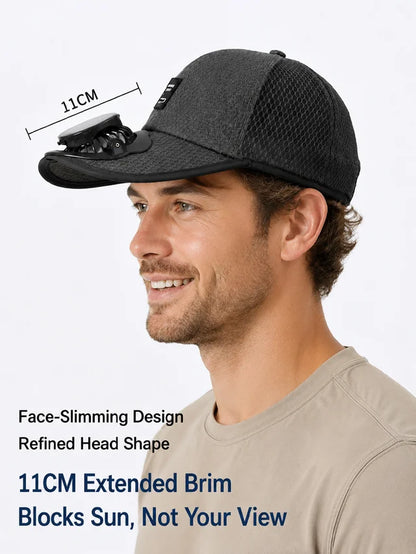 [Cool and Breathable] Mesh Breathable Solar Fan Hat