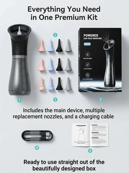 JS-2000mAh Long Battery Portable Manual Ear Cleaning Irrigator