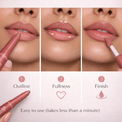 🔥Final 3 hours 60% off:Groviapure™ Blurfiller Blurring Lip Contour，Buildable Formula,Line, Define, Contour